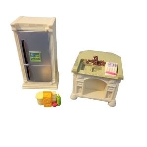 Fisher Price Loving Family Dollhouse Furniture Kitchen Set Sink Fridge 2008